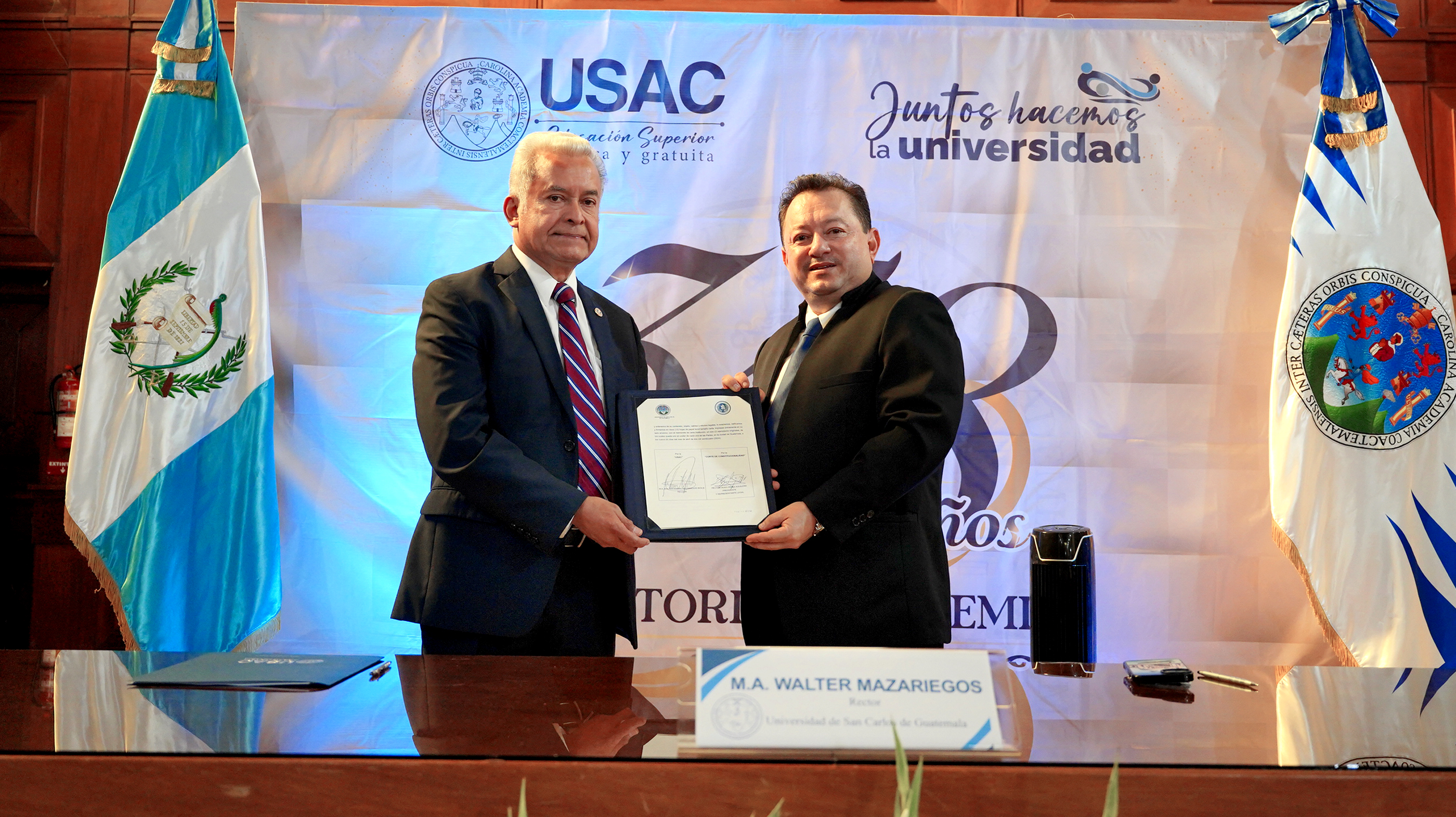 USAC y Corte de Constitucionalidad firman convenio marco de cooperación interinstitucional