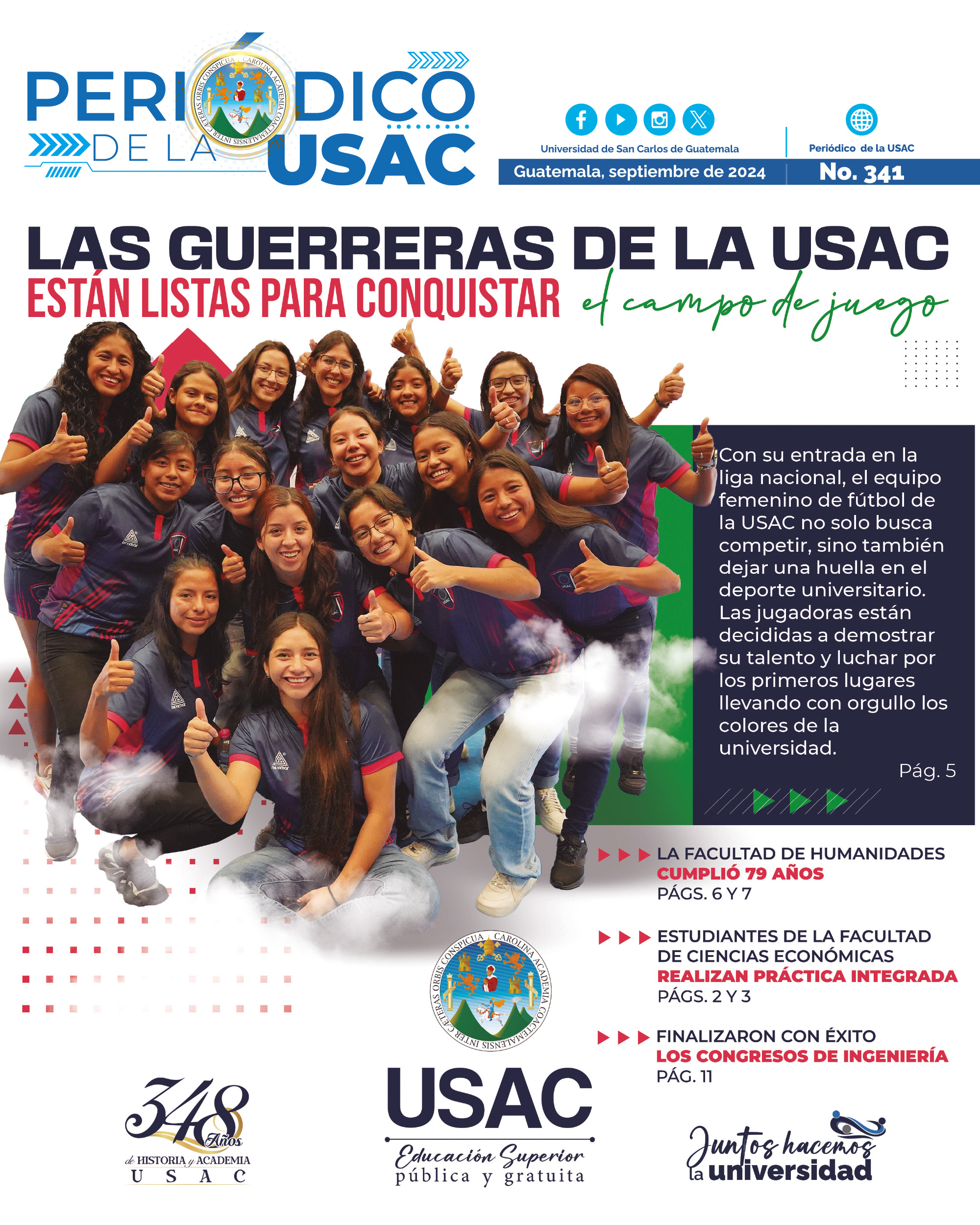 Edición No. 341 del Periódico de la USAC